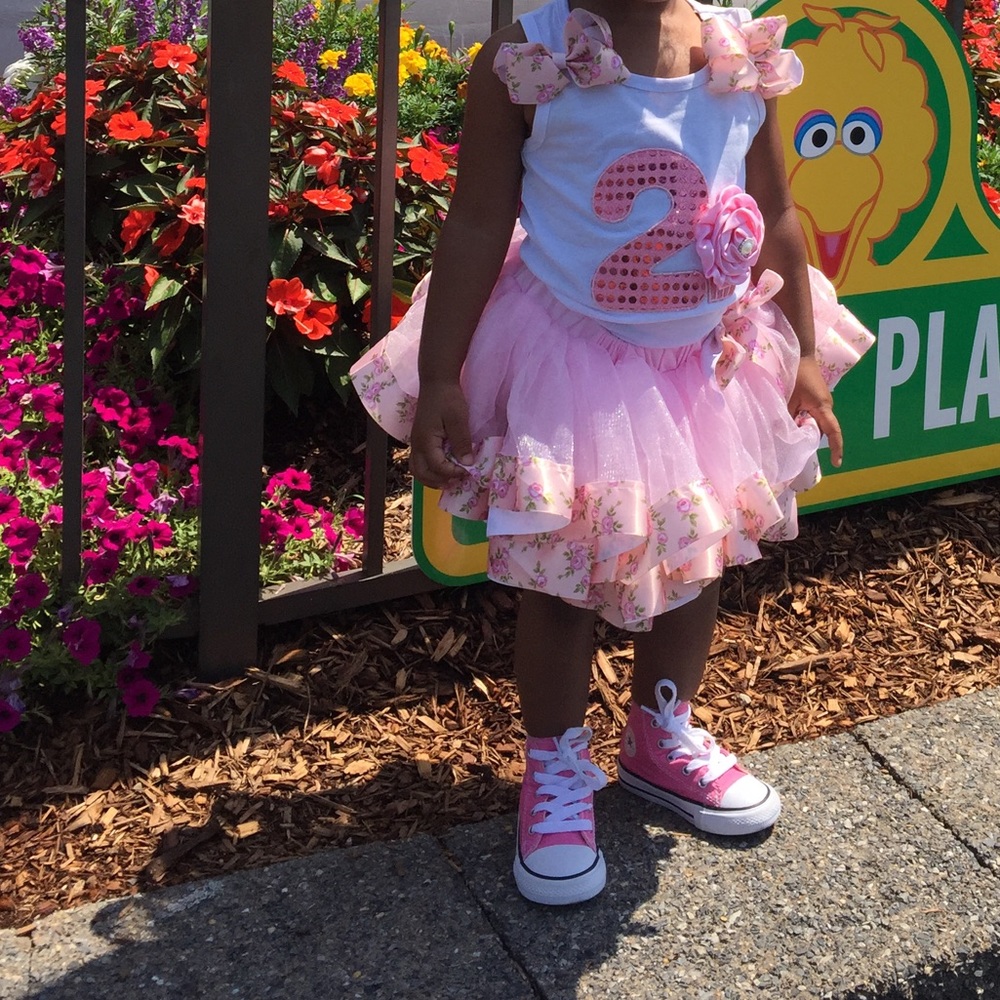 Adorable toddler girl tutu